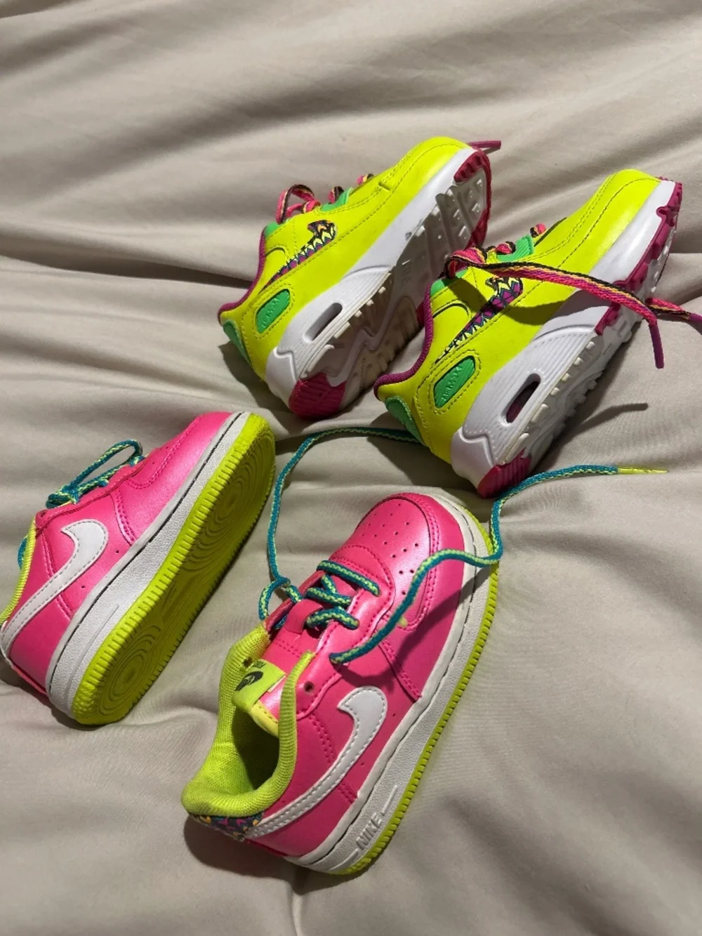 Two pairs of Nike toddler size 6c sneakers